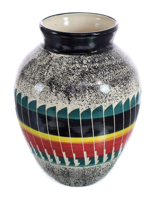 Native American Pottery Hand Crafted Navajo Pot By Agnes Woods JX125375